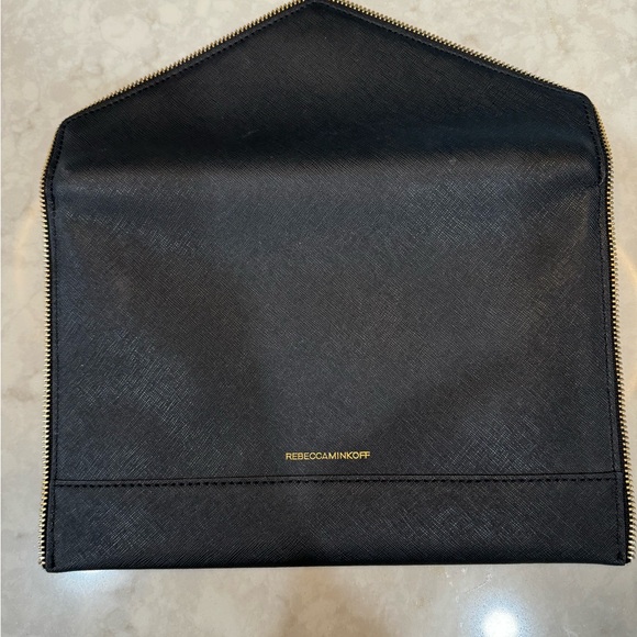 Rebecca Minkoff Clutch black with gold hardware - Picture 10 of 16